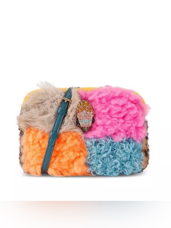 Kurt Geiger Handbags - NWT Kurt Geiger Hoxton Medium Multicolor Faux Fur Camera Bag